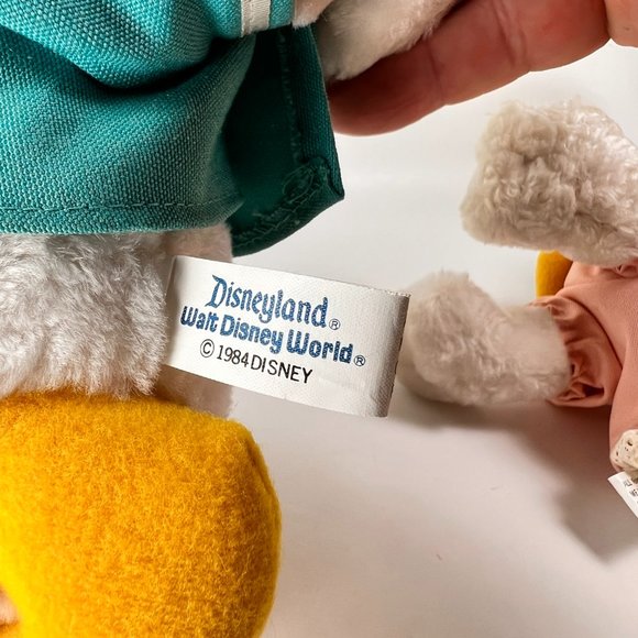 Vintage Disney Baby Donald Daisy Duck Plush Stuffed Crawling Disneyland Lot of 2 - Picture 7 of 16